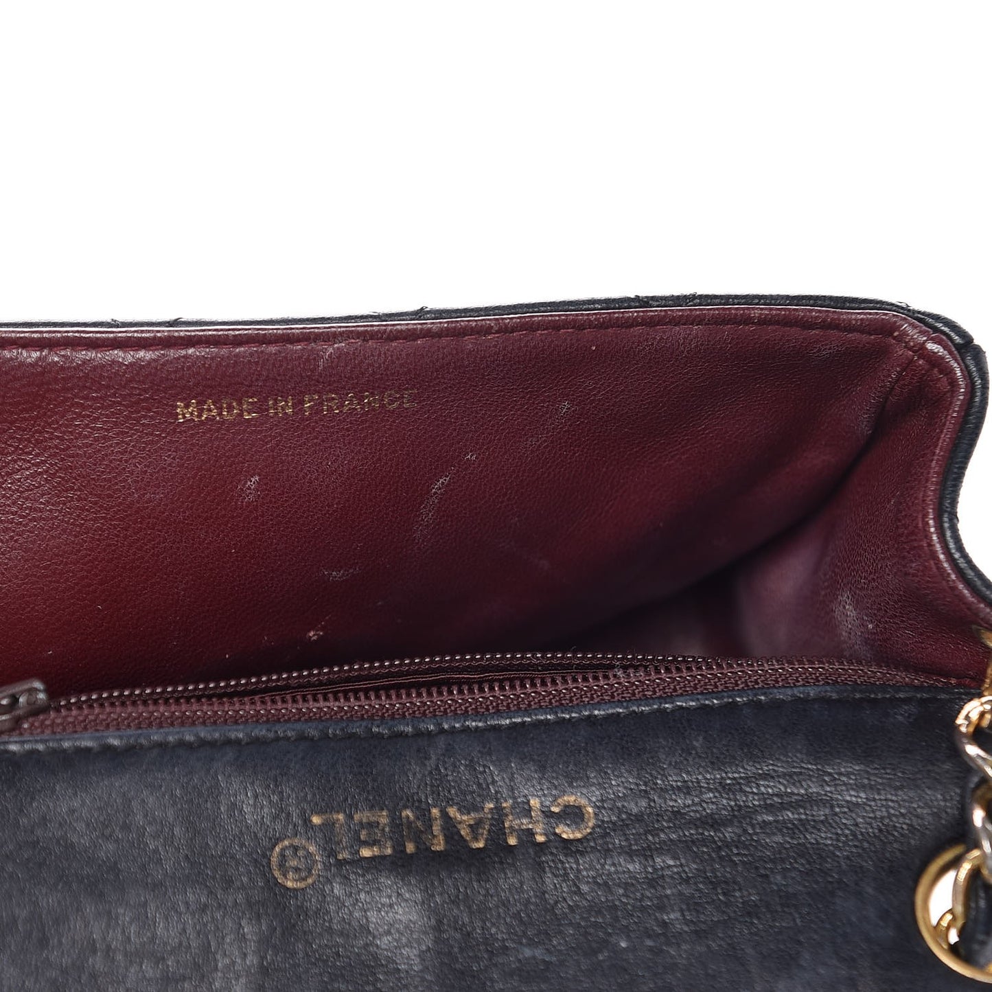Lambskin Quilted Mini Square Flap Black