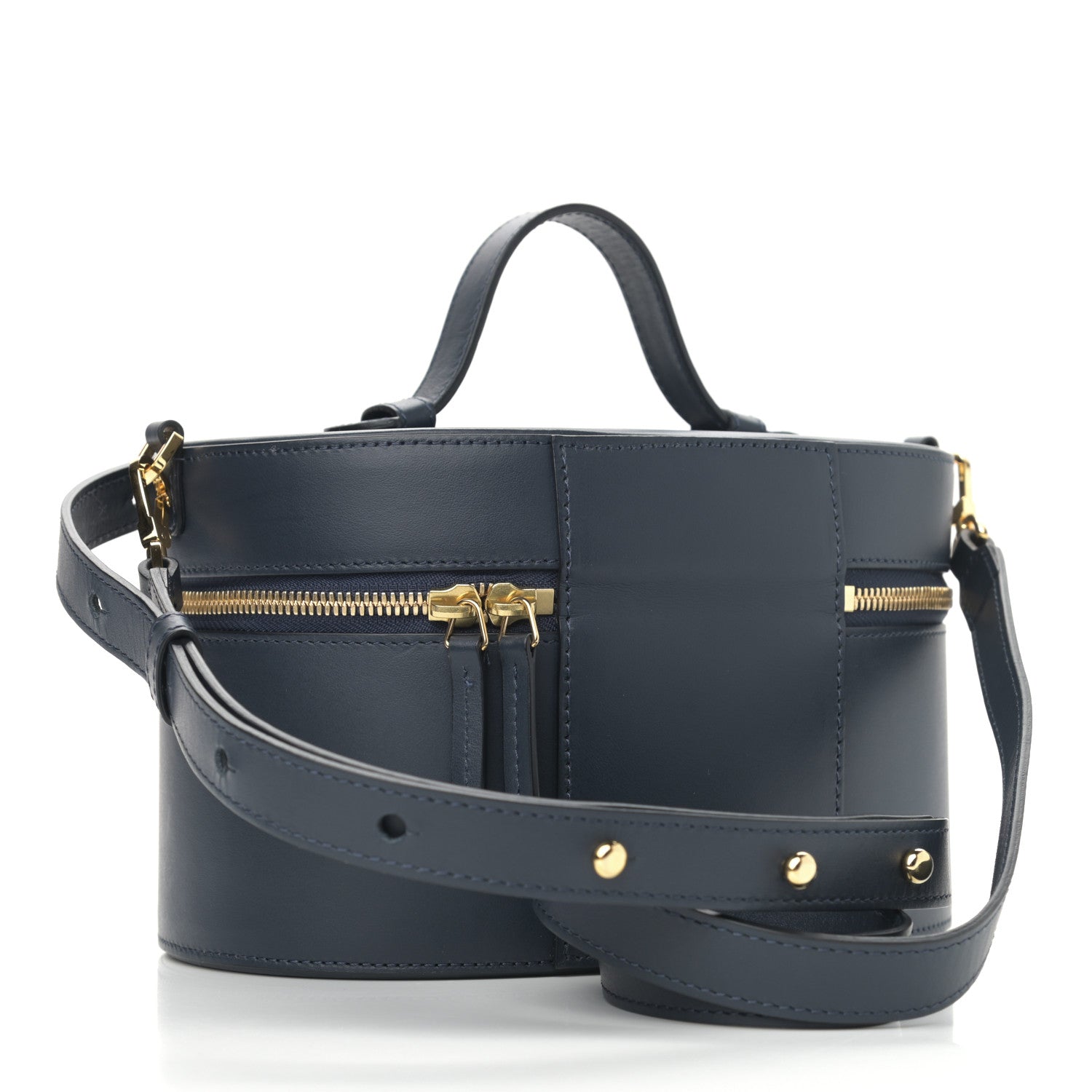 Mansur Gavriel Vegetable Tanned Train Case Blue 3 of 11