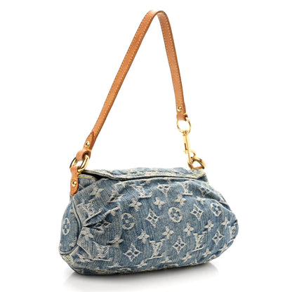 Louis Vuitton Monogram Denim Mini Pleaty Blue 3 of 10