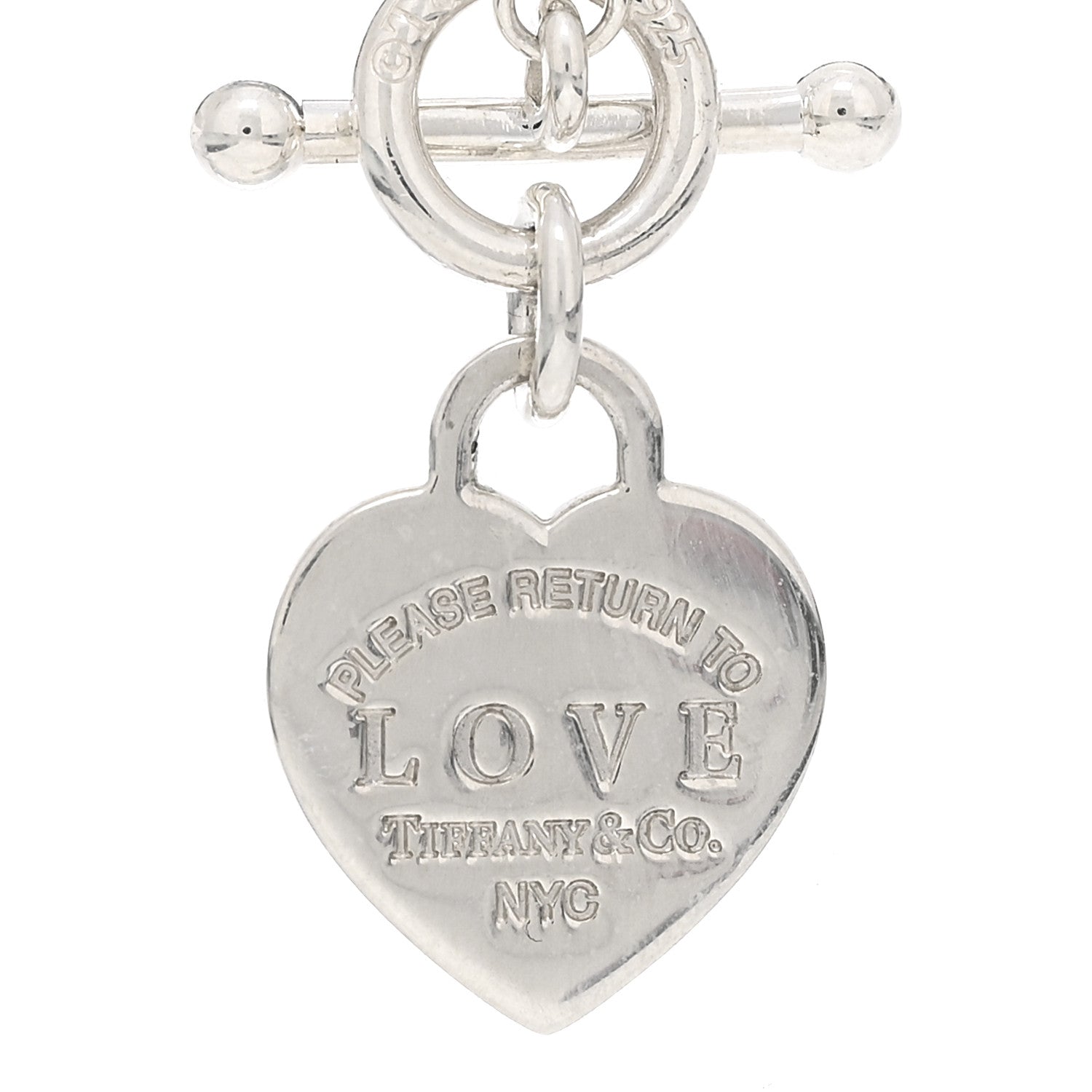 Tiffany Sterling Silver Enamel Return to Tiffany Love Heart Necklace Blue 4 of 4