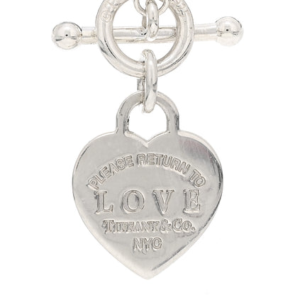 Tiffany Sterling Silver Enamel Return to Tiffany Love Heart Necklace Blue 4 of 4