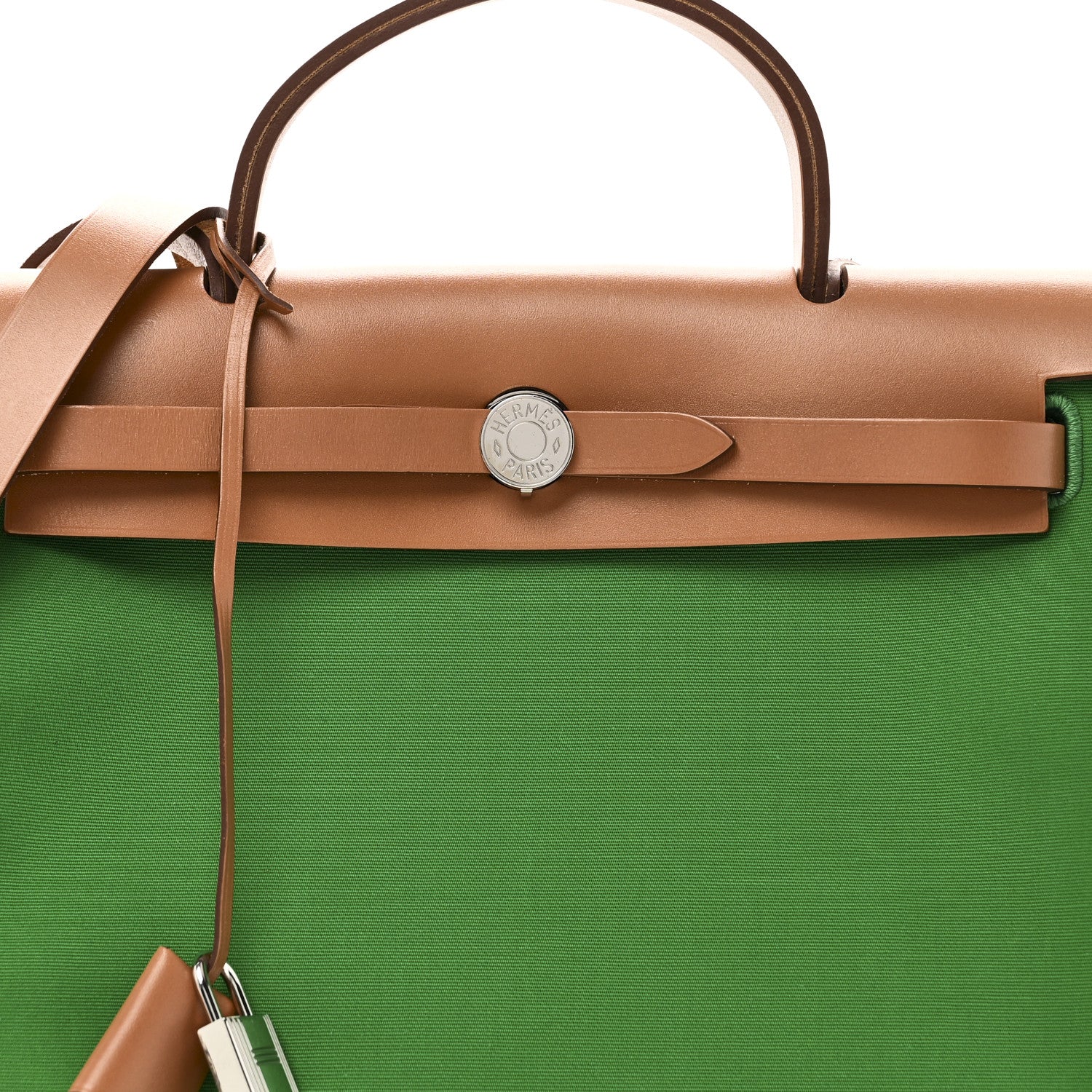 Hermes Vache Hunter Toile Herbag Zip 31 PM Bambou Natural 8 of 11