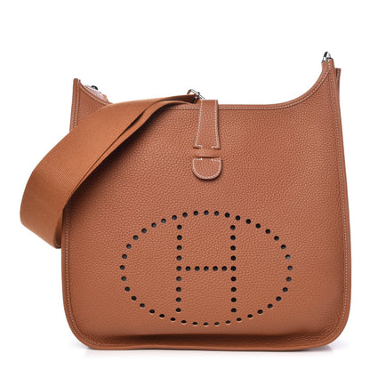 Hermes Taurillon Clemence Evelyne III GM Gold 1 of 8