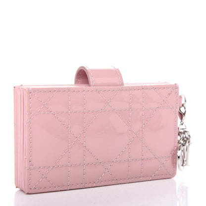 Christian Dior Patent Cannage Lady Dior 5-Gusset Card Holder Rose Clair 3 of 8
