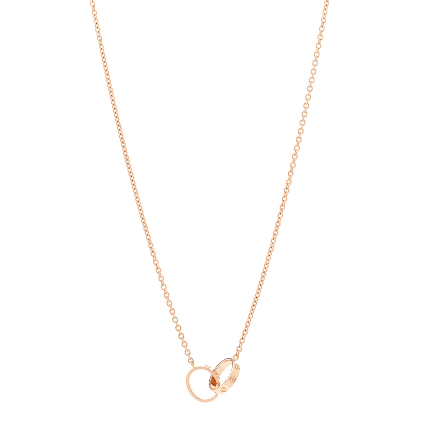 18K Pink Gold Interlocking LOVE Necklace