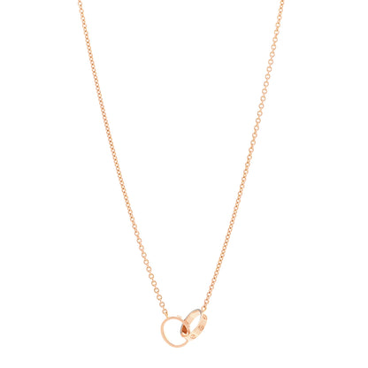 Cartier 18K Pink Gold Interlocking LOVE Necklace 1 of 6