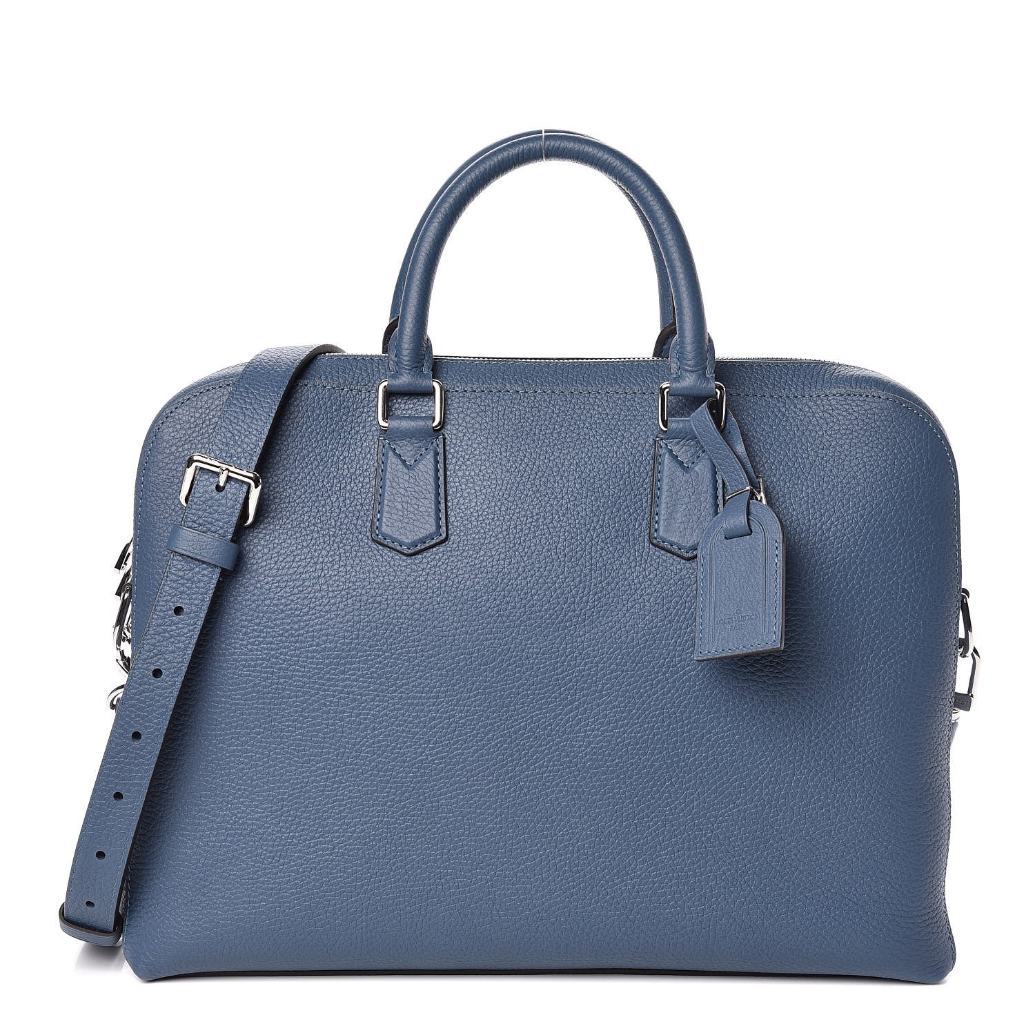 Louis Vuitton Taurillon Victor Briefcase Blue Gris 1 of 10