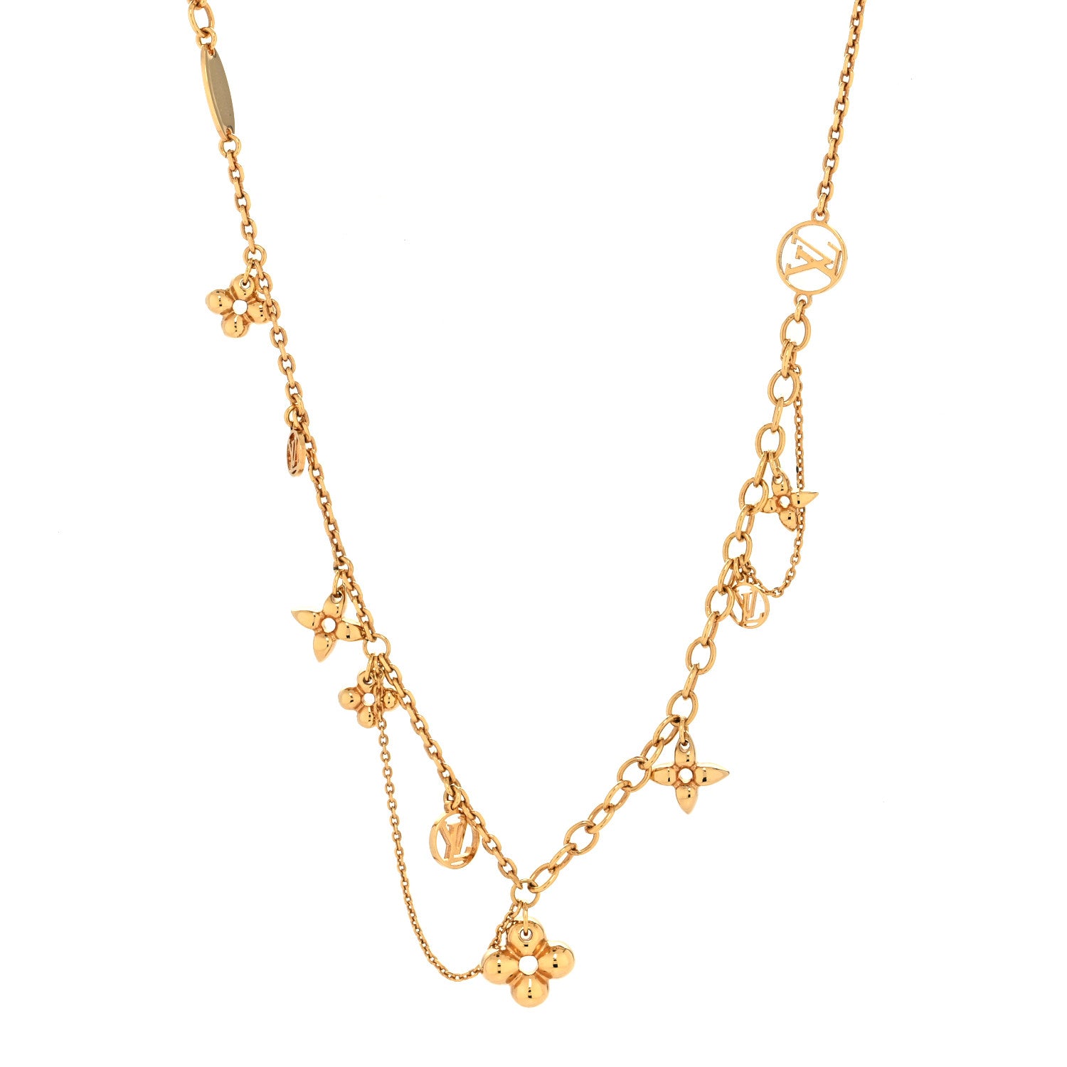 Louis Vuitton Metal Blooming Supple Necklace Gold 1 of 6