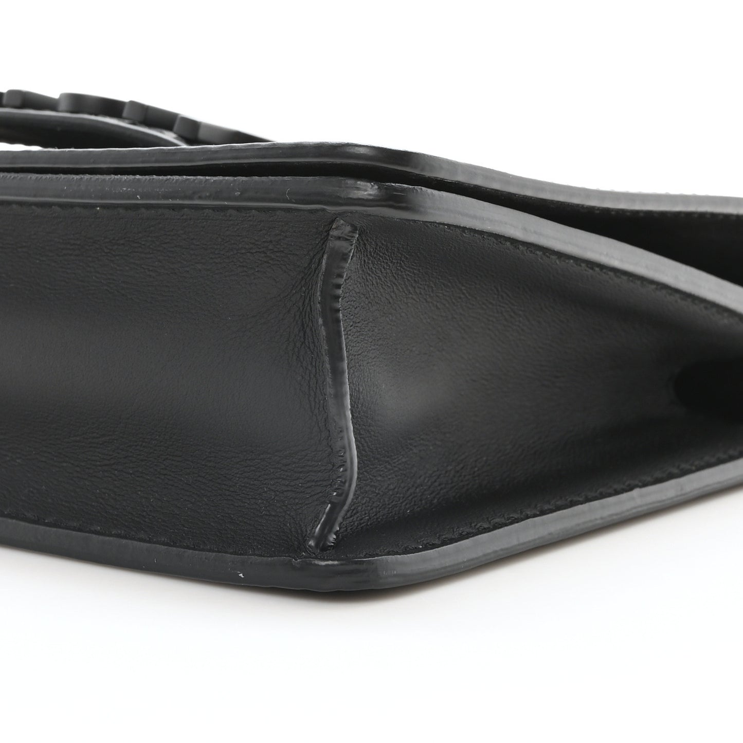 Ultra Matte Calfskin J'Adior Chain Flap Bag Black