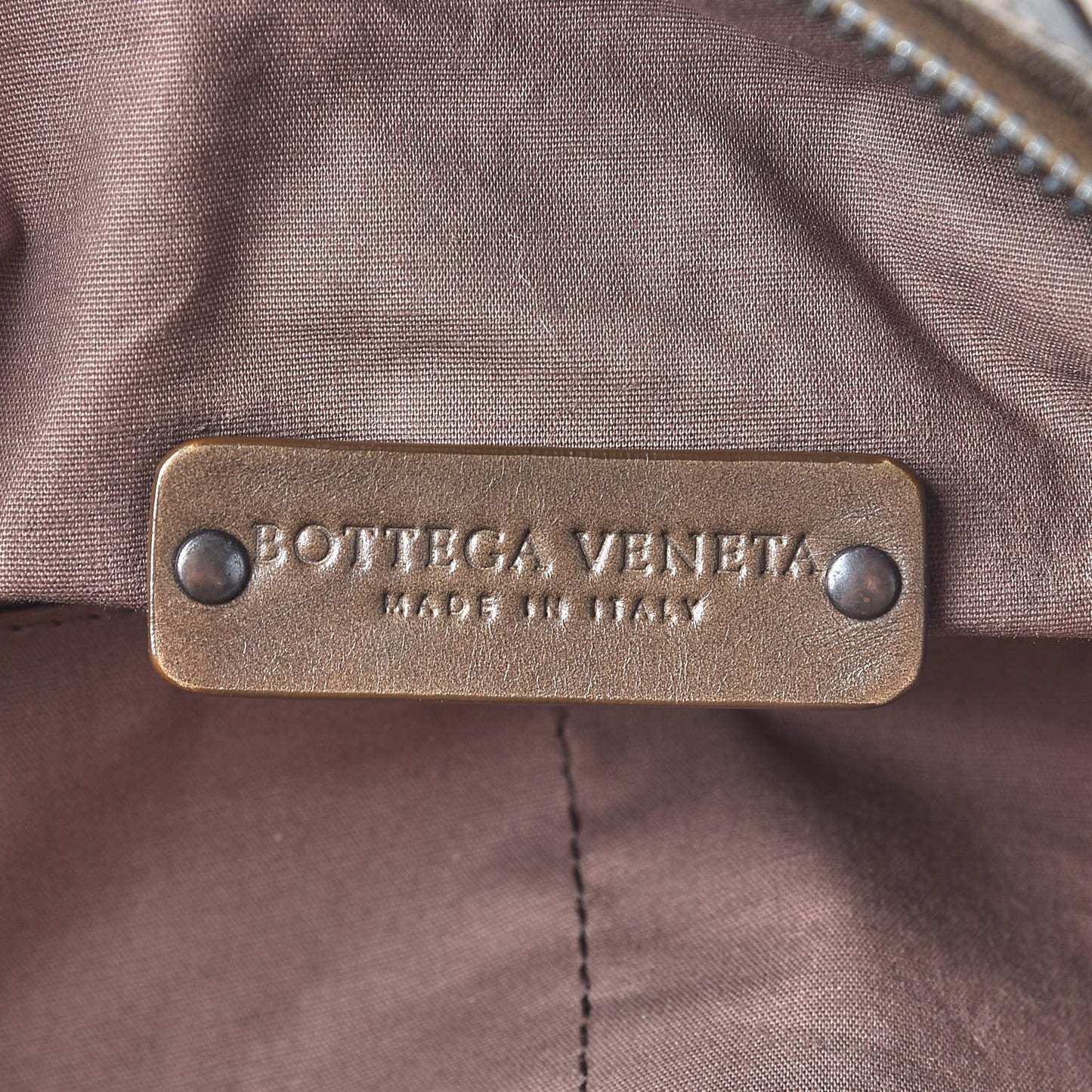 Nappa Intrecciato Satchel Ebano