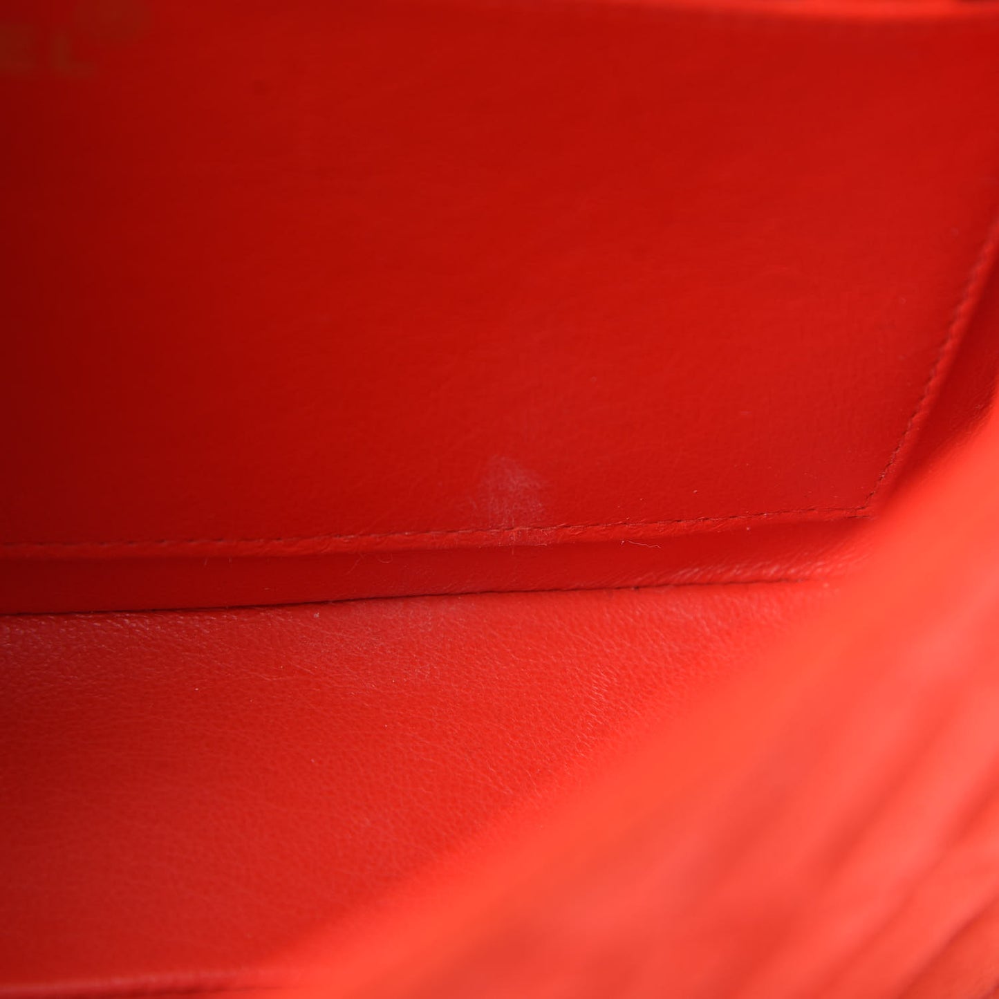 Suede Quilted Medium Single Flap Red