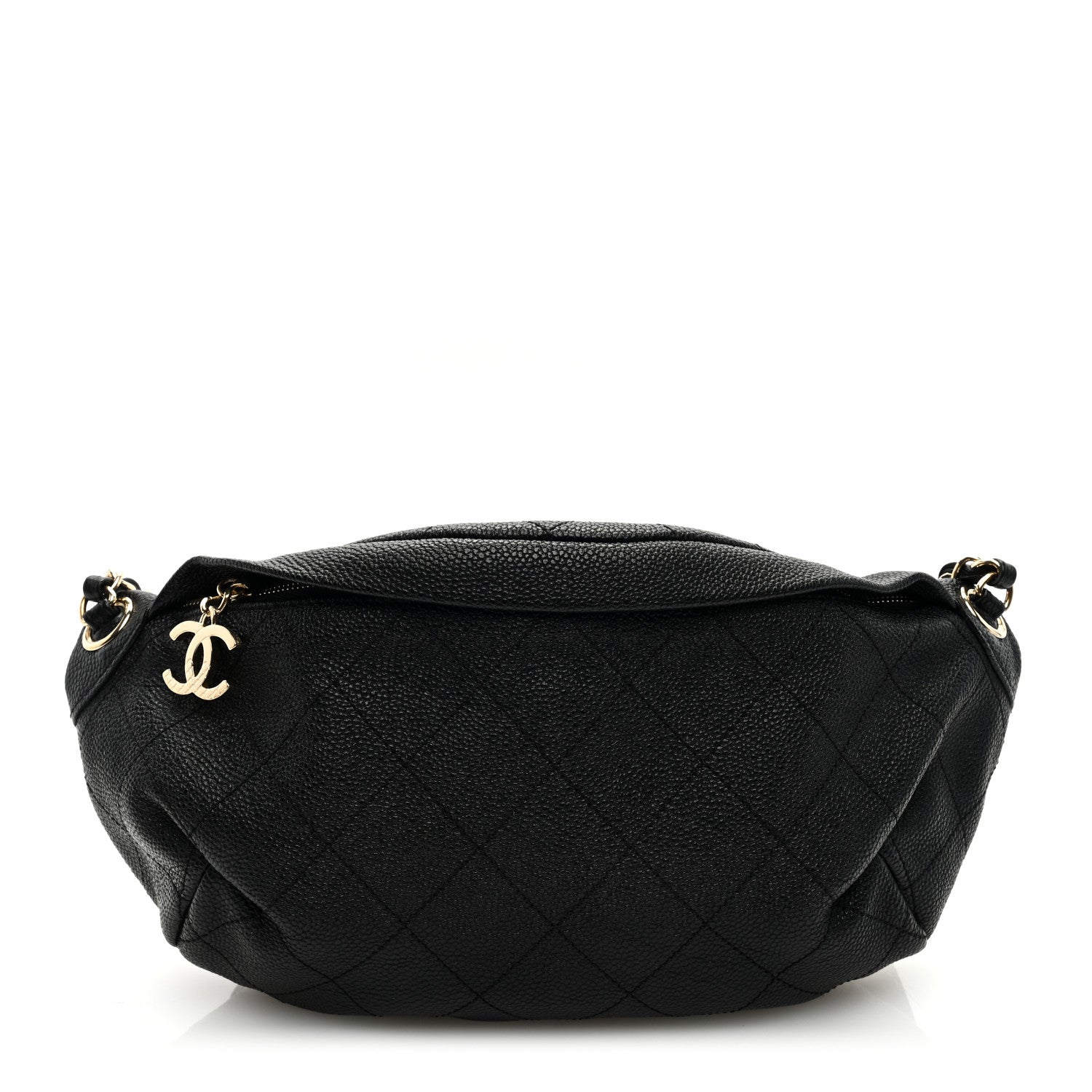 Chanel Caviar Stitched Banane Waist Bag Fanny Pack Black 1 of 9