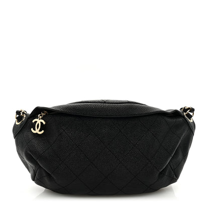 Chanel Caviar Stitched Banane Waist Bag Fanny Pack Black 1 of 9