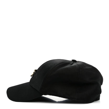Chanel Silk Pearl CC Cap Hat Black 4 of 10