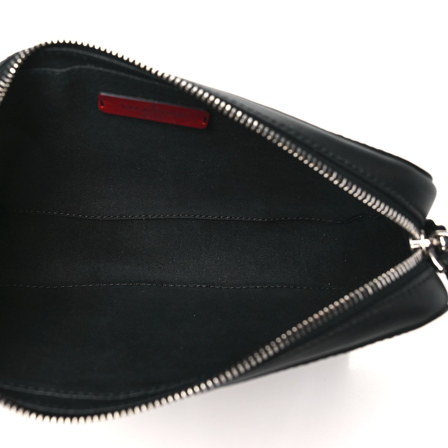 Calfskin VLTN Print Crossbody Bag Black