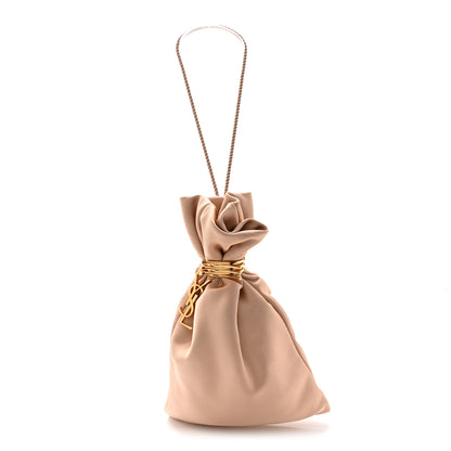 Saint Laurent Satin Evening Pouch Nude Baby Nude 1 of 11