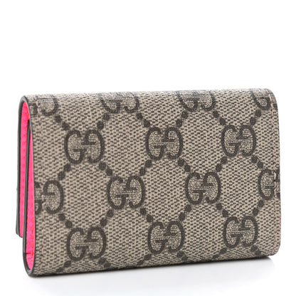 Gucci GG Supreme Monogram Heart 6 Key Holder Case Fuchsia 2 of 4