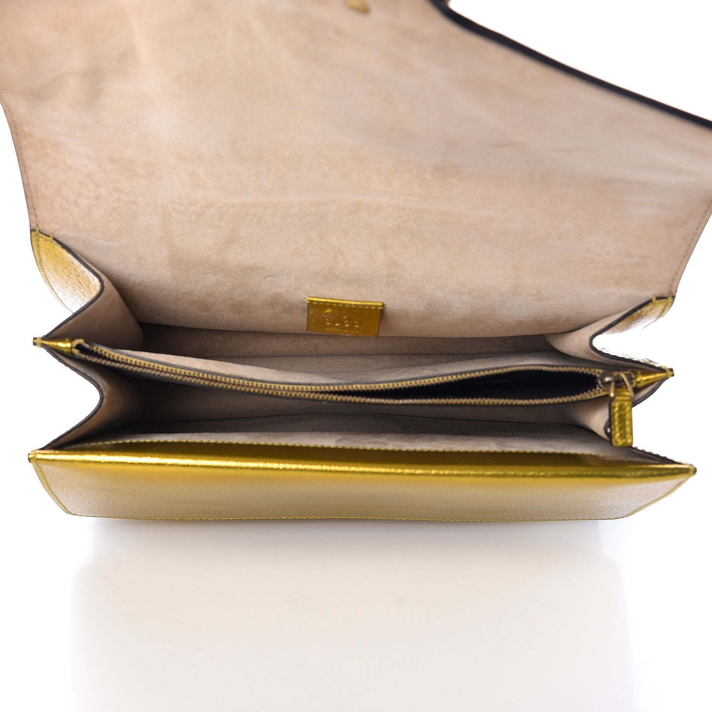 Metallic Calfskin Medium Dionysus Shoulder Bag Yellow