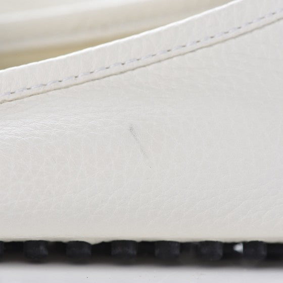 Road Calfskin Web Womens Horsebit Driver Loafers 40.5 Great White