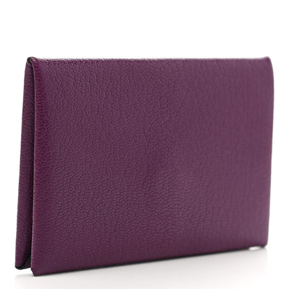 Hermes Chevre Mysore Calvi Card Case Anemone 3 of 8