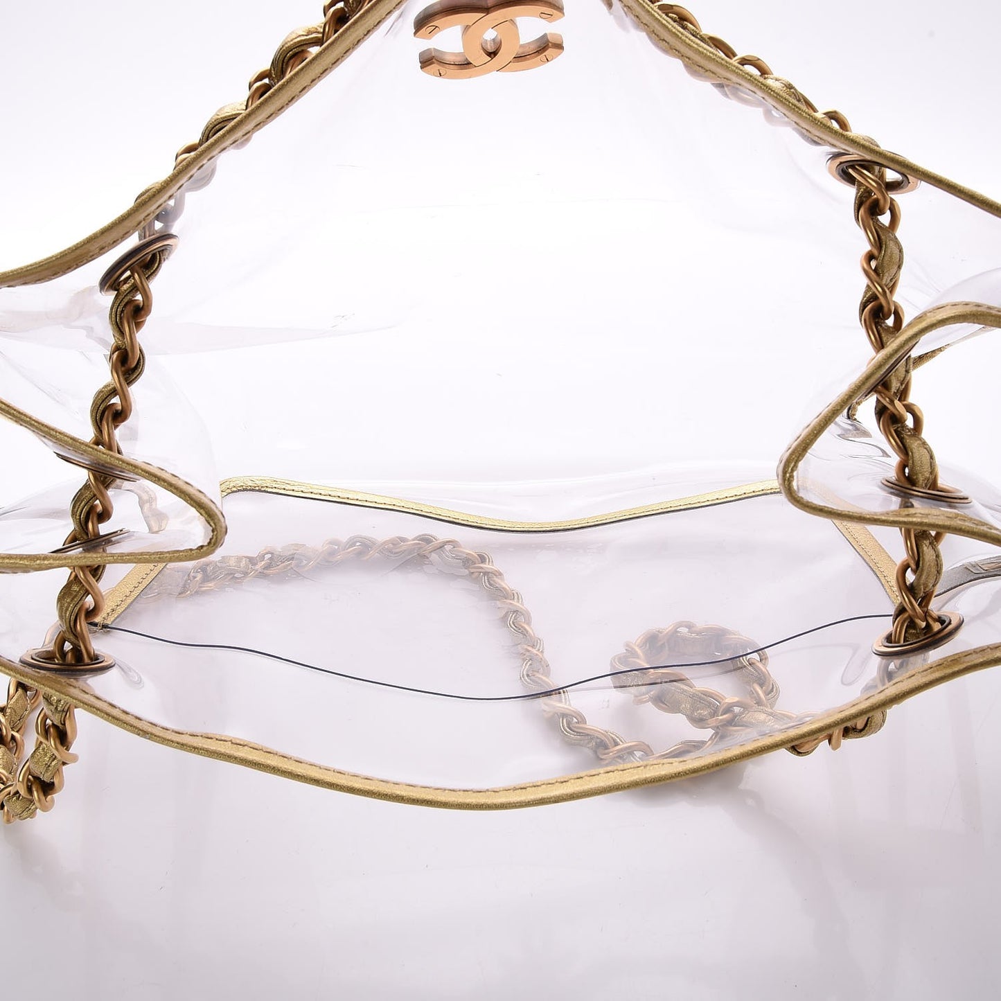 Vinyl Naked Tote Gold
