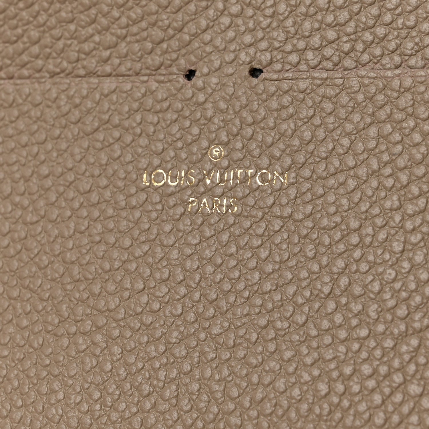 Louis Vuitton Calfskin Felicie Chain Wallet Card Holder Insert Tourterelle 5 of 6