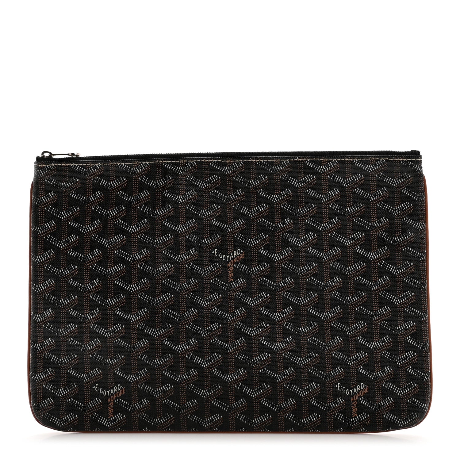 Goyard Goyardine Senat Pochette MM Black Gold 1 of 10