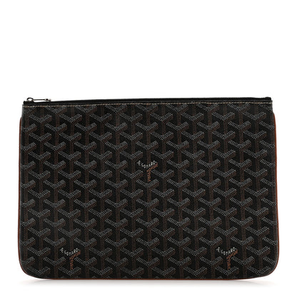 Goyard Goyardine Senat Pochette MM Black Gold 1 of 10