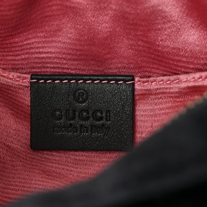 Gucci Velvet Matelasse Marquise Crystals Mini GG Marmont Chain Shoulder Bag Black 6 of 10