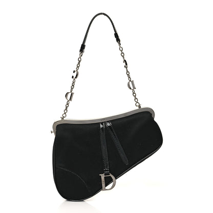 Christian Dior Satin Mini Saddle Black 1 of 10