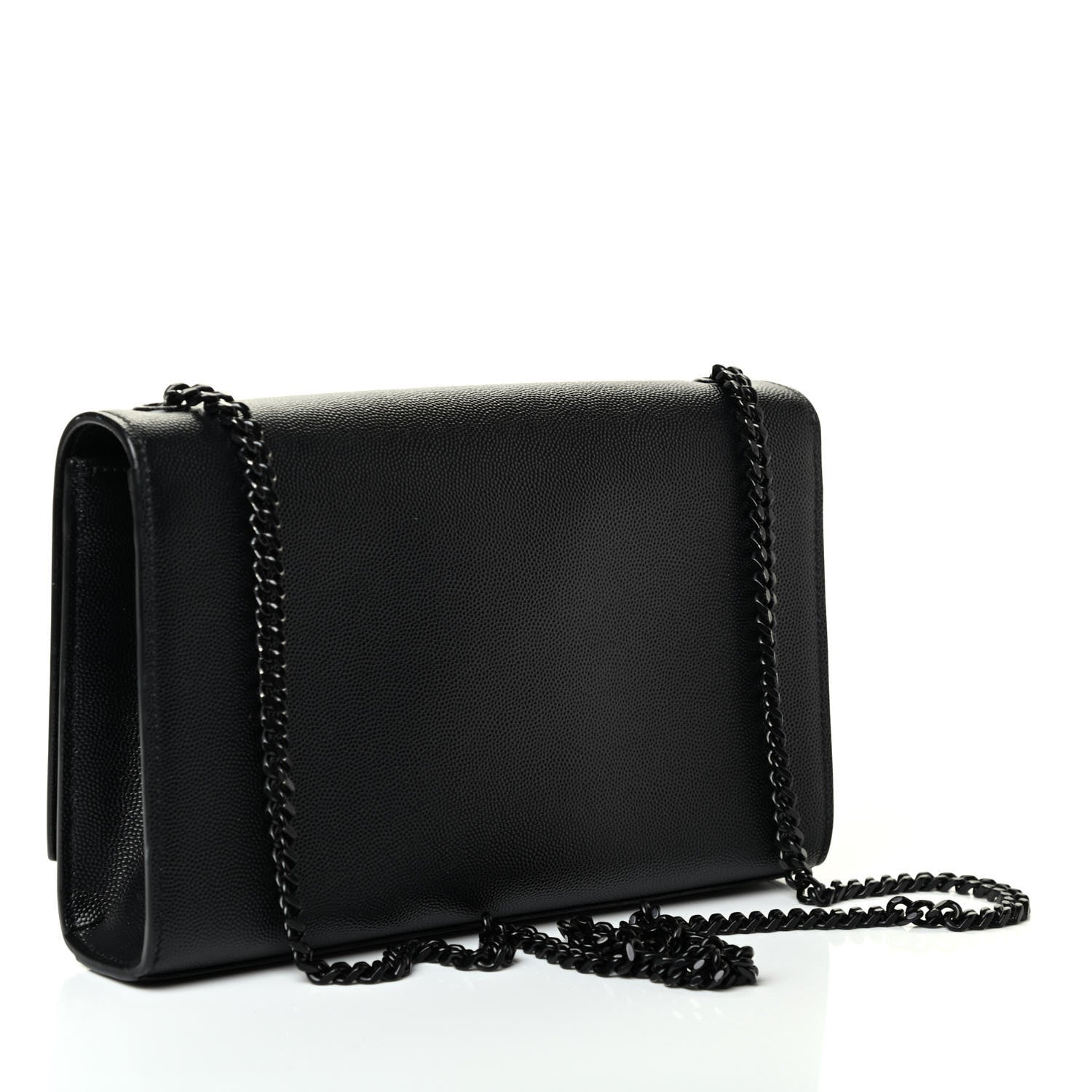 Saint Laurent Grain De Poudre Medium Classic Monogram Kate Satchel Black 2 of 4
