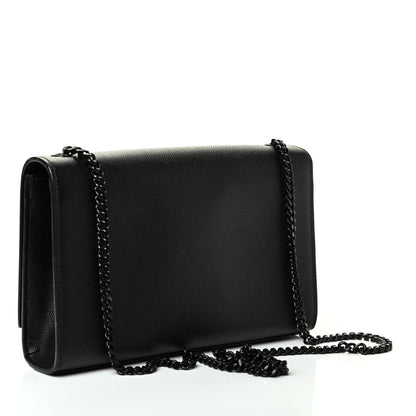 Saint Laurent Grain De Poudre Medium Classic Monogram Kate Satchel Black 2 of 4