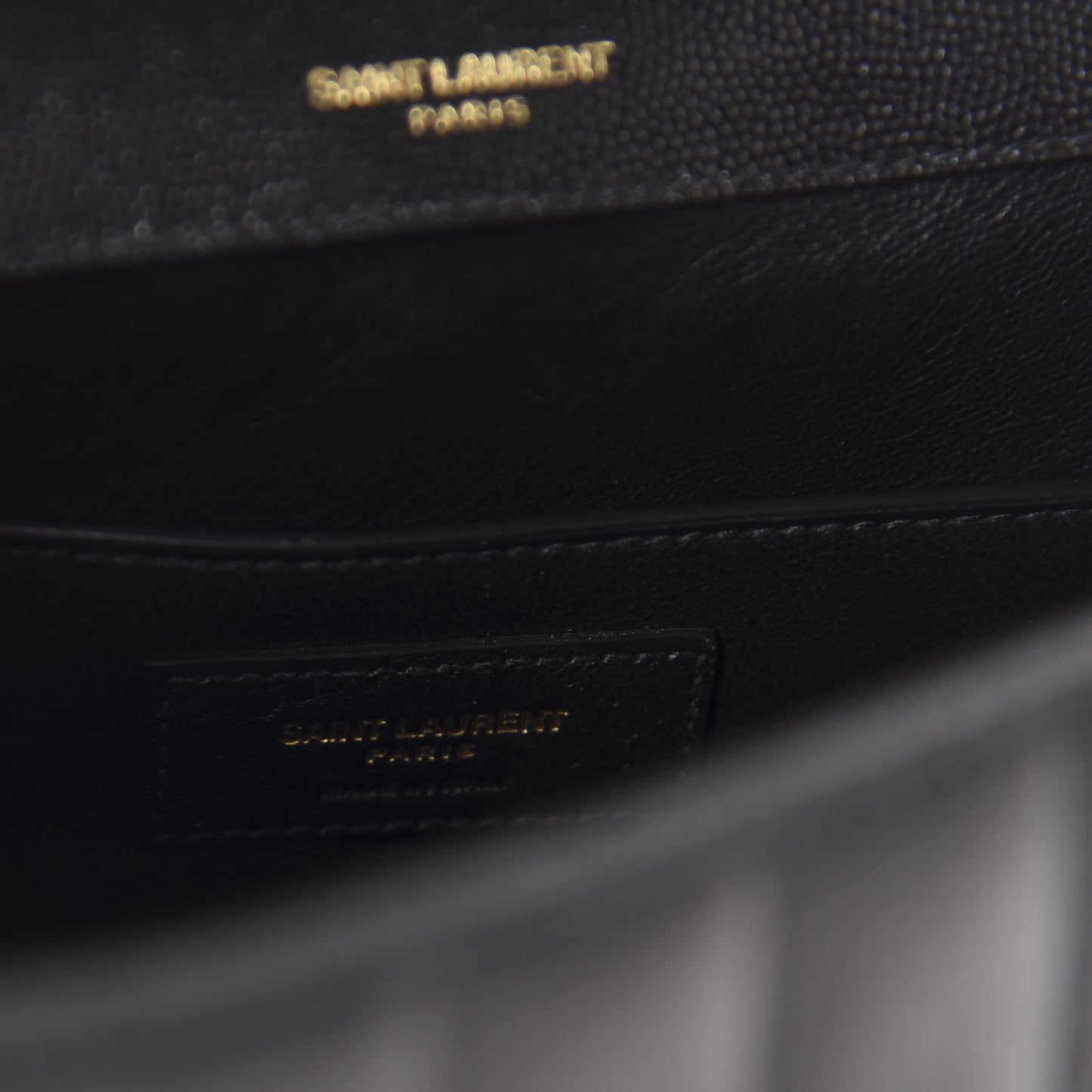 Grain De Poudre Matelasse Monogram Large Vicky Chain Bag Black