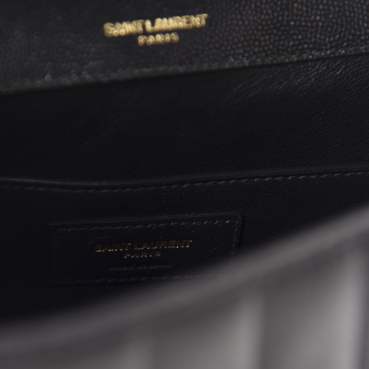 Saint Laurent Grain De Poudre Matelasse Monogram Large Vicky Chain Bag Black 9 of 11