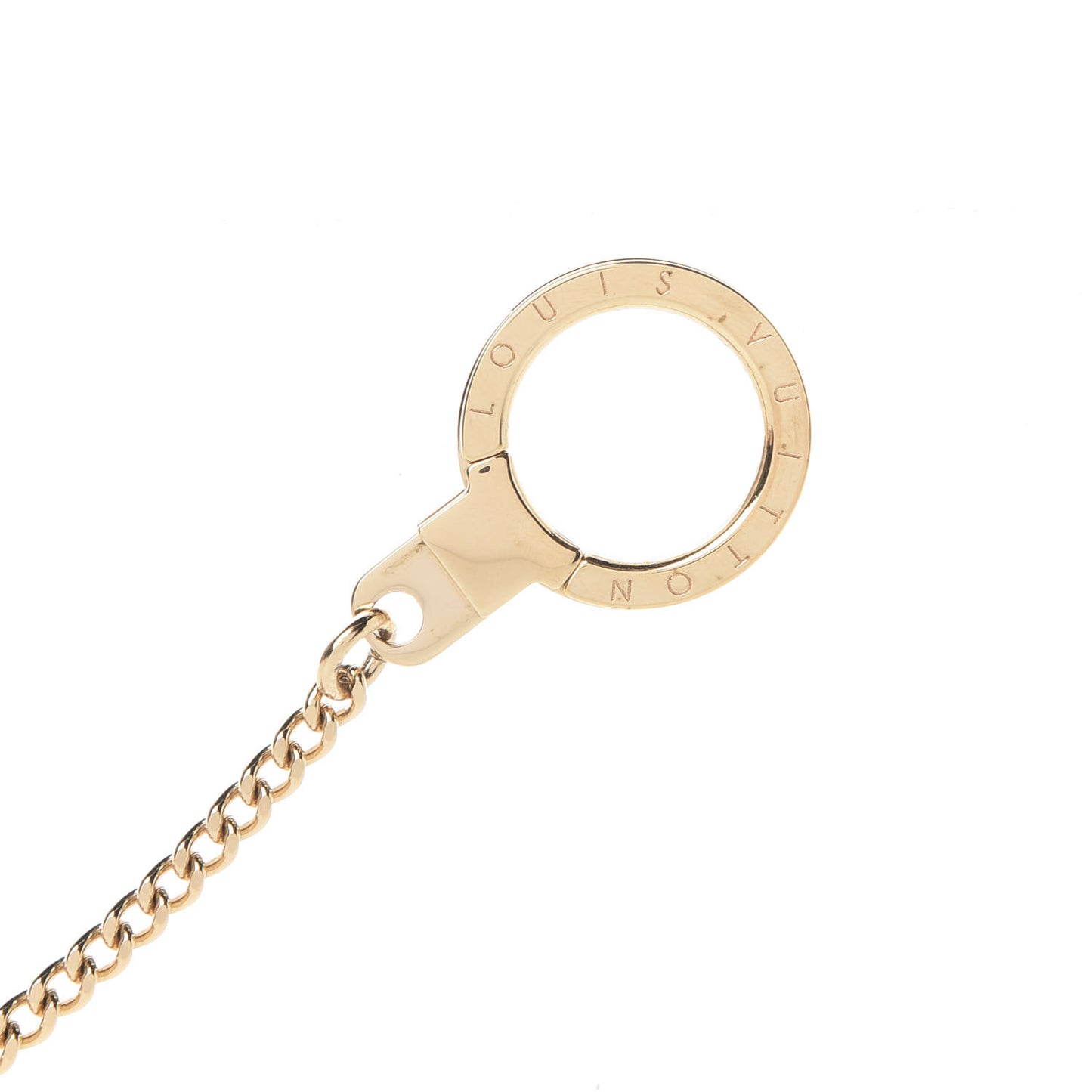 Metal Pochette Extender Key Ring Chain Gold