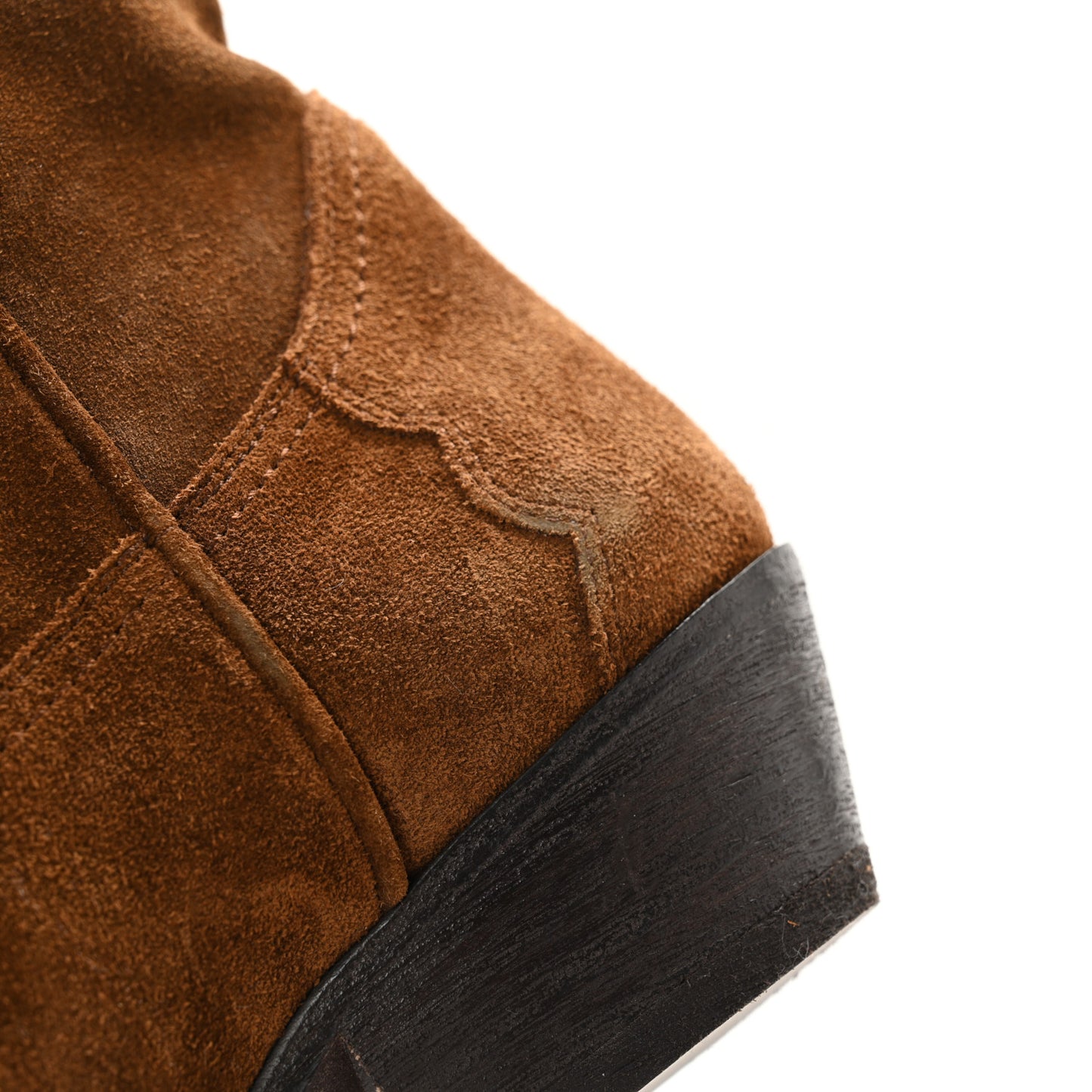 Suede Houston Cowboy Boots 35 Brown