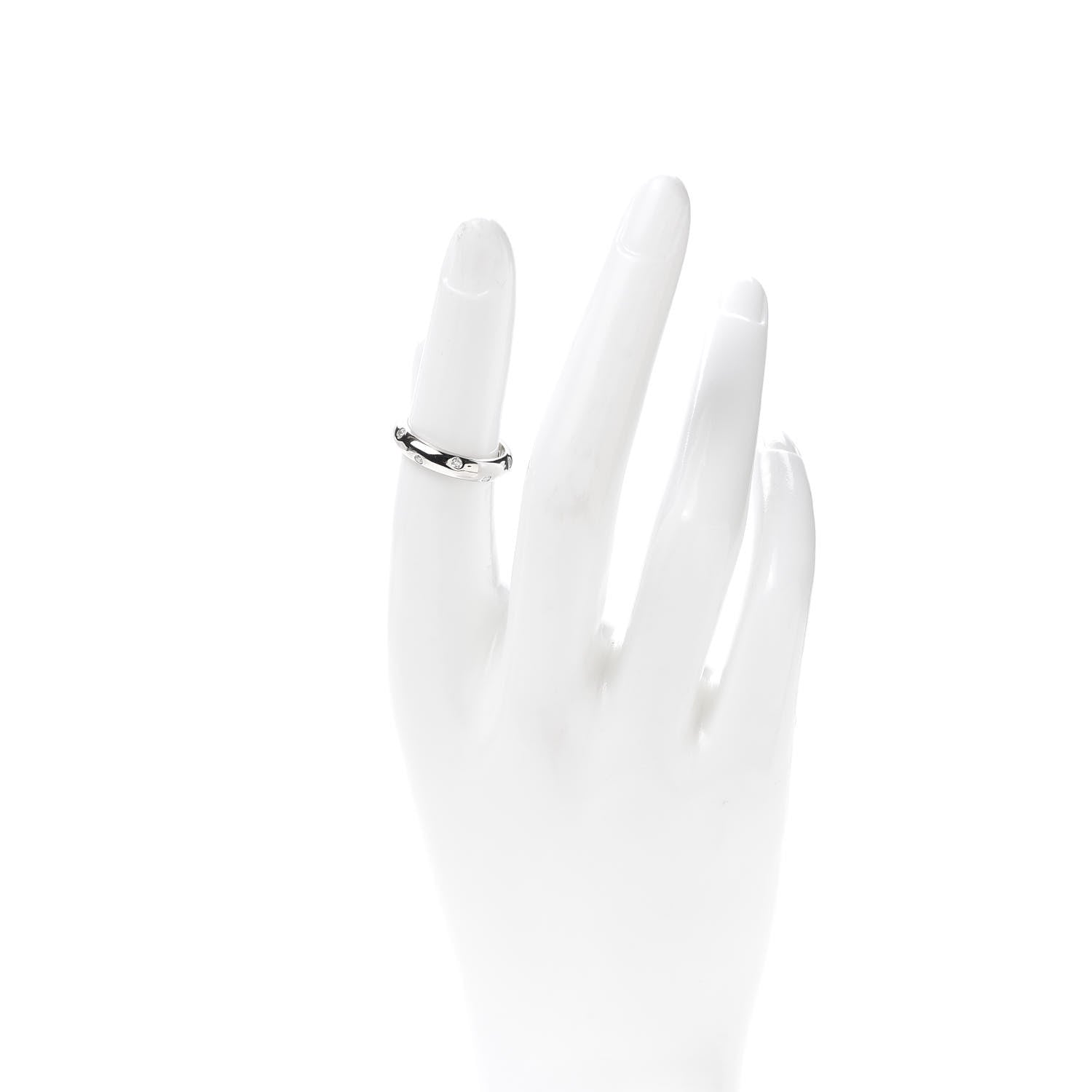 Tiffany Platinum Diamond 4mm Etoile Band Ring 50 5.25 2 of 6