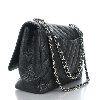 Chanel Caviar Quilted Jumbo Single Flap Black 3 of 10