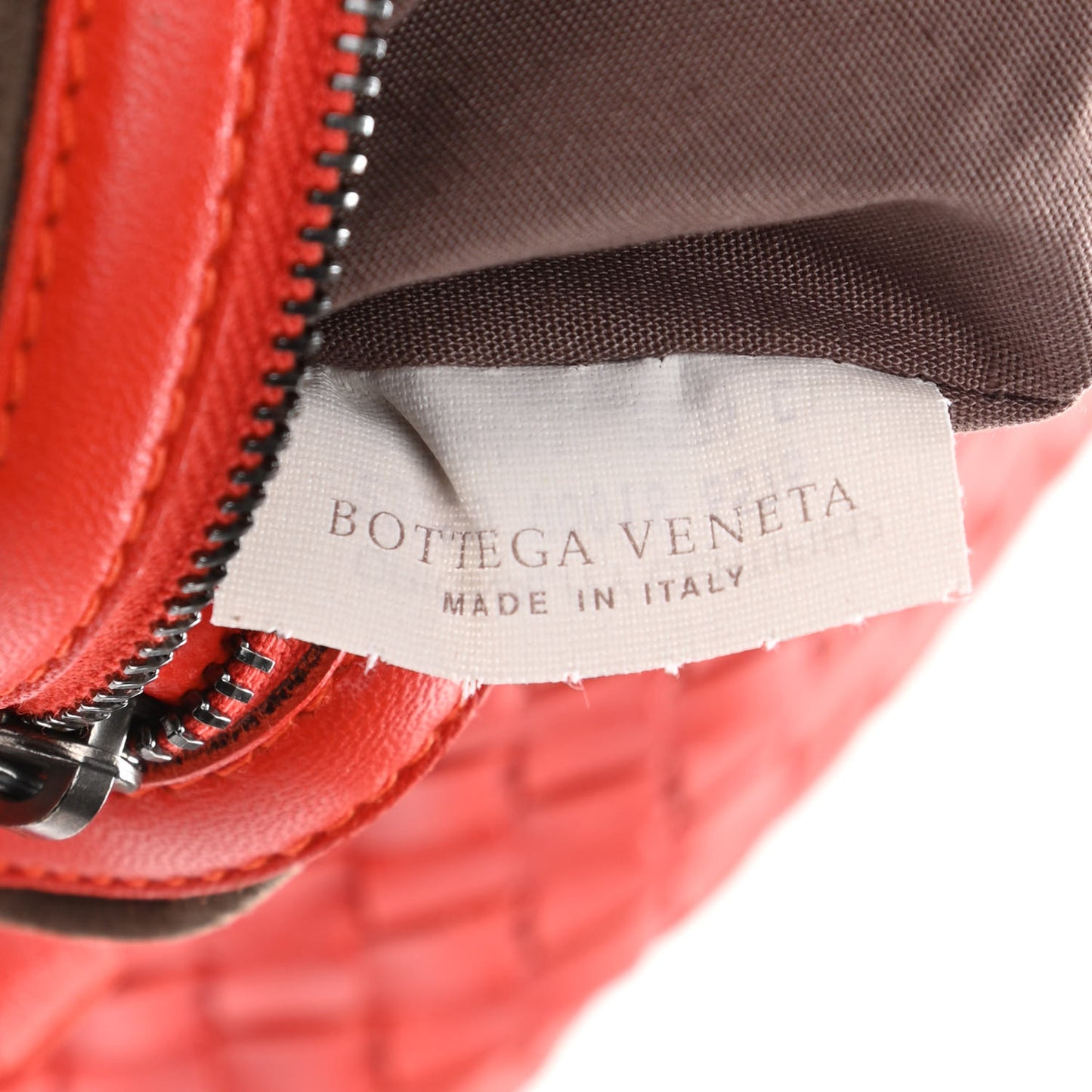 Nappa Intrecciato Large Belly Veneta Hobo Corniola