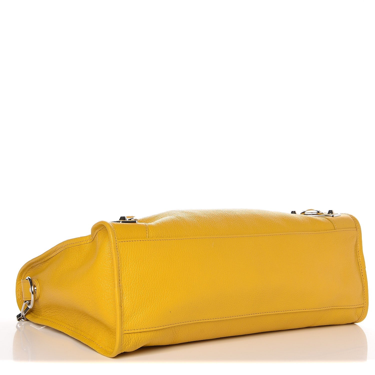 Balenciaga Chevre Silver Metallic Edge Hardware City Jaune Epi 6 of 8