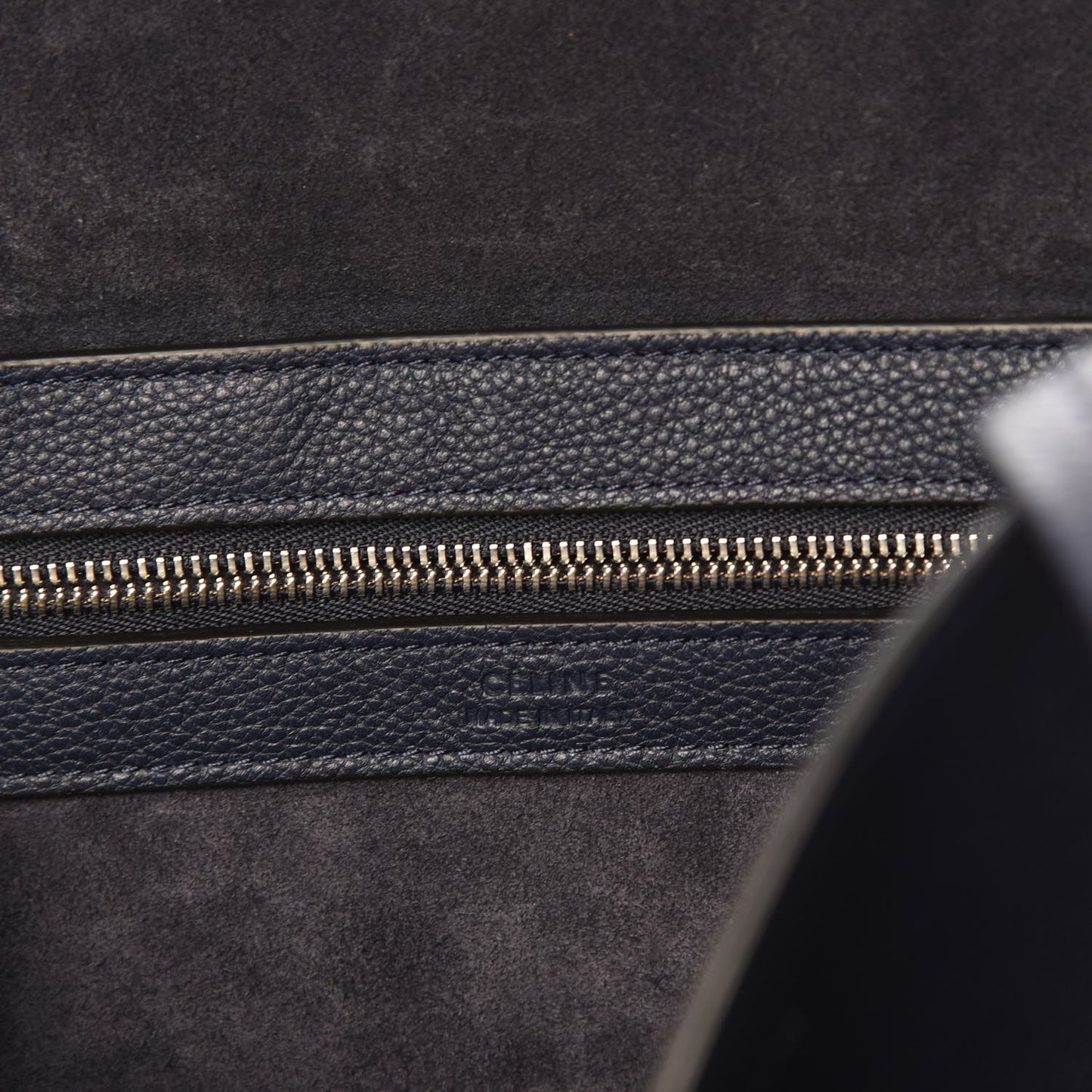 Soft Grained Calfskin Small Belt Cabas Phantom Navy