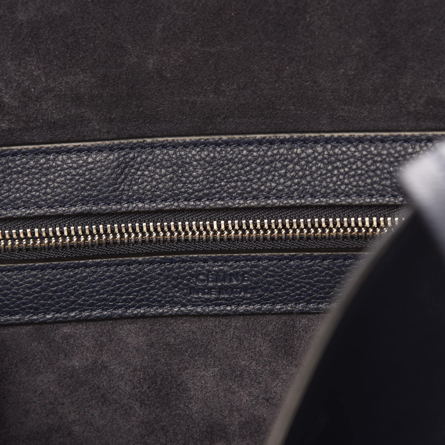 Celine Soft Grained Calfskin Small Belt Cabas Phantom Navy 6 of 8