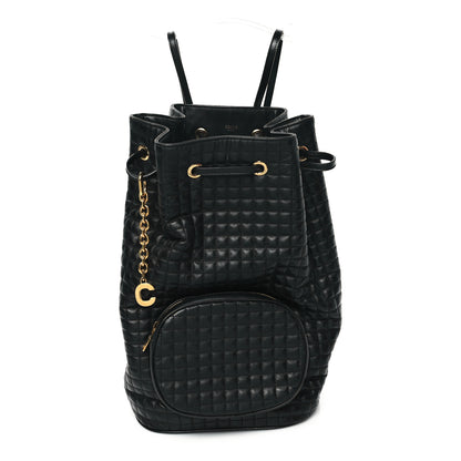 Celine Calfskin Quilted Medium C Backpack Black 1 of 12