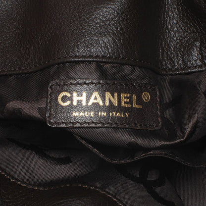 Chanel Calfskin CC Drawstring Bucket Bag Brown 7 of 8