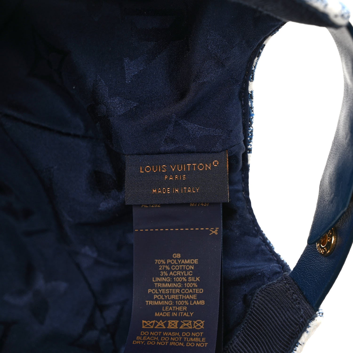 Louis Vuitton Monogram Jacquard Cap M Blue 8 of 8
