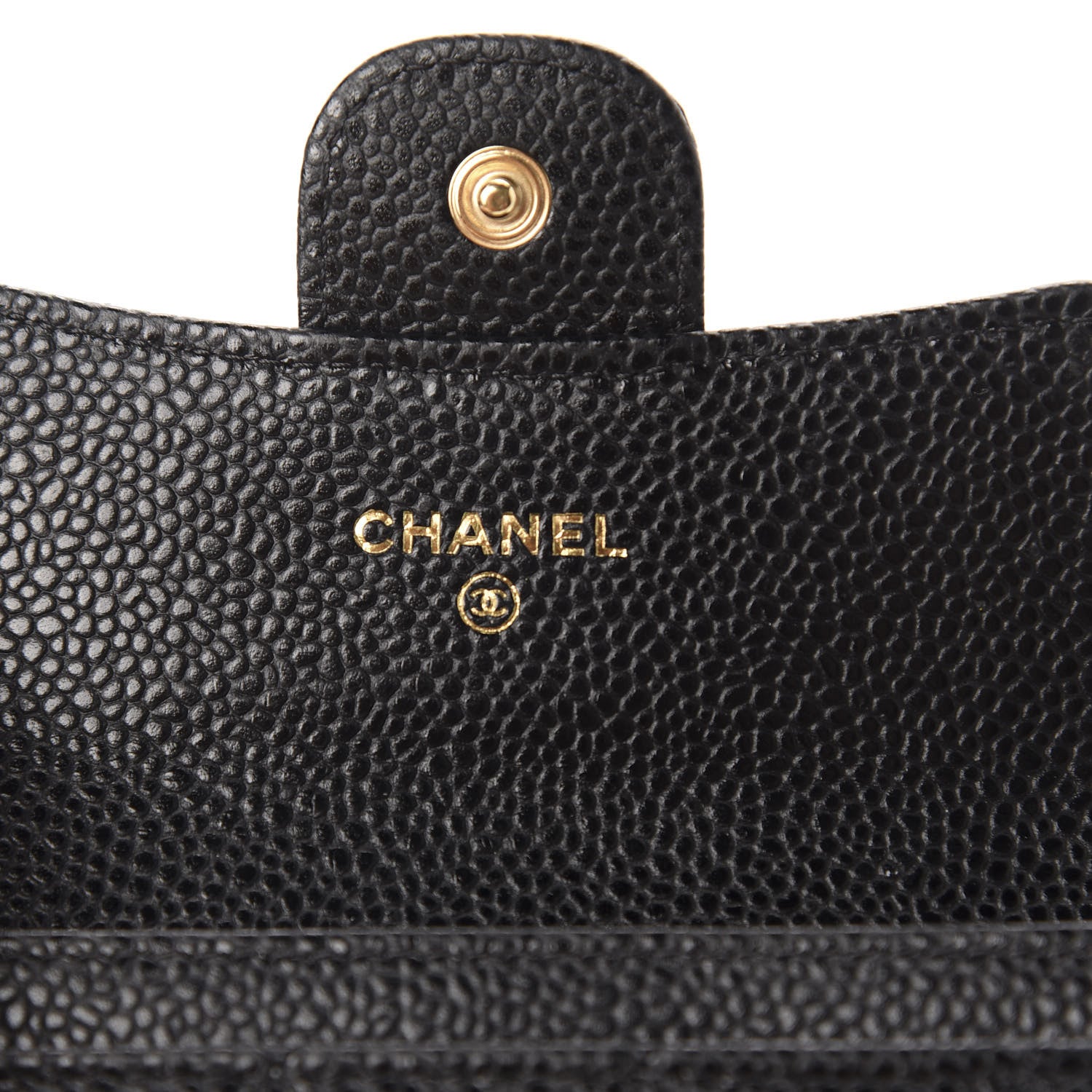 Chanel Caviar Quilted Flap Card Holder Wallet Black 6 of 9