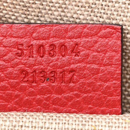 Gucci Dollar Calfskin Small Interlocking G Shoulder Bag Red 7 of 11