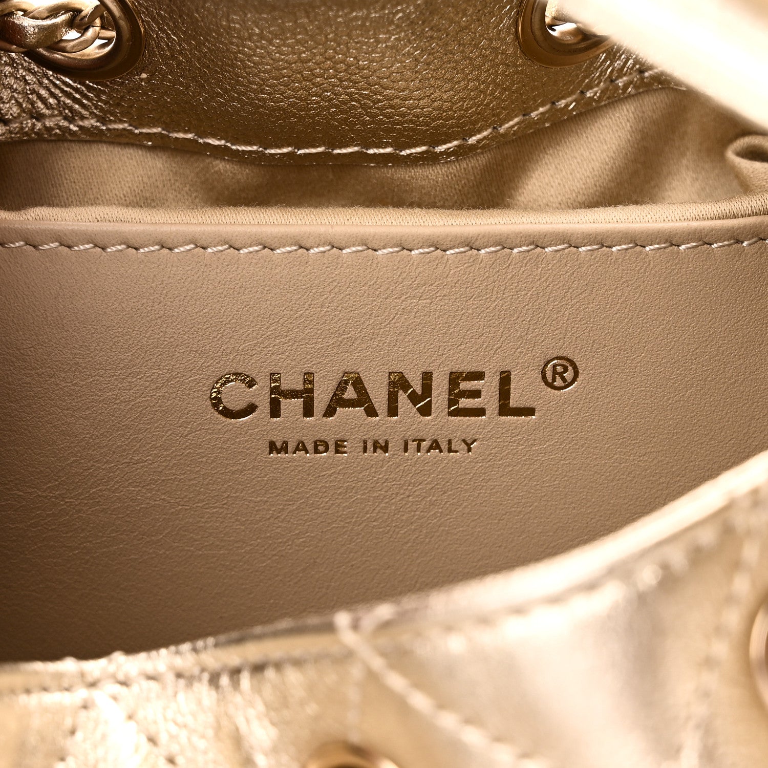 Chanel Metallic Caviar Quilted Small Chanel 25 Handbag Gold 6 of 11