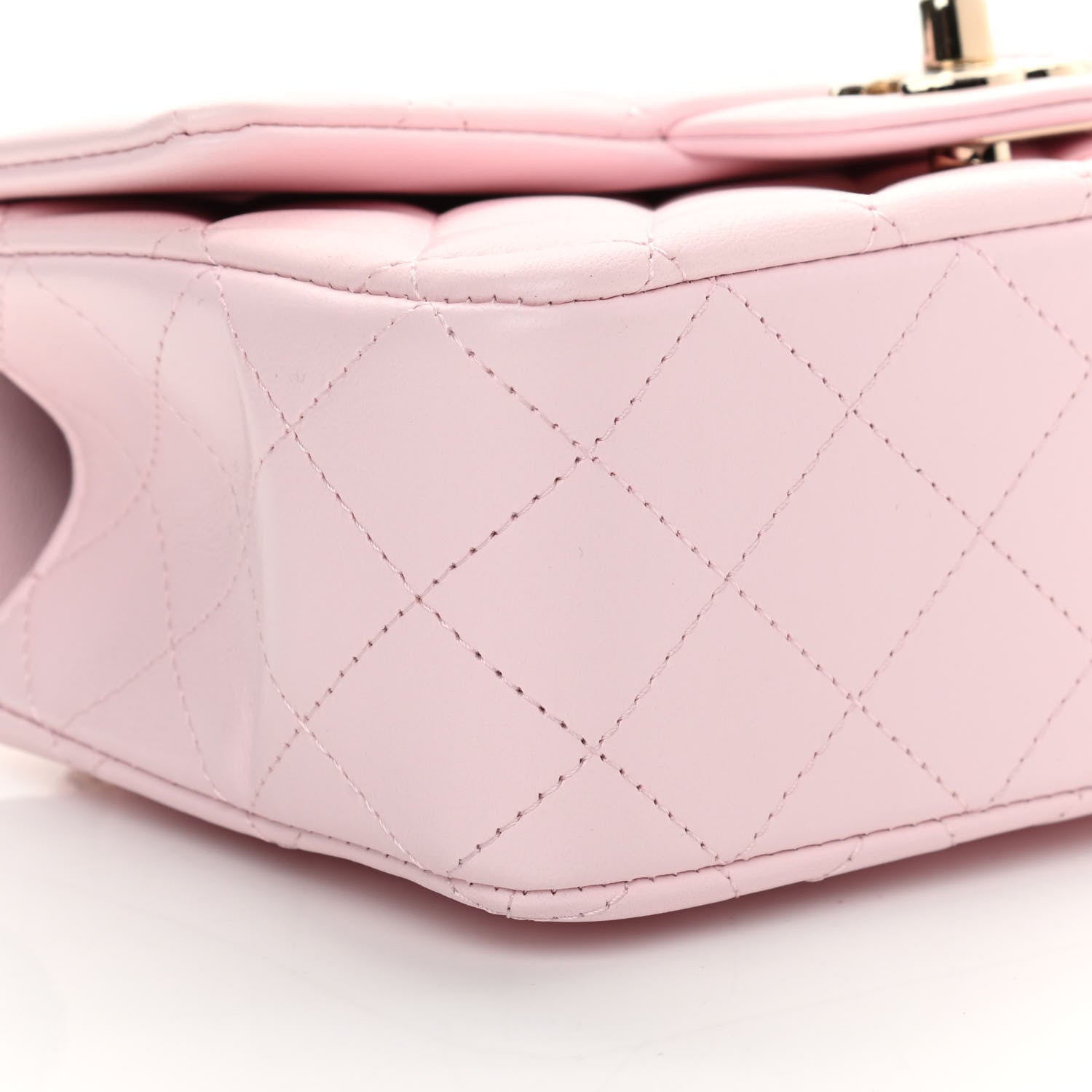 Chanel Lambskin Quilted Mini Top Handle Rectangular Flap Light Pink 9 of 13