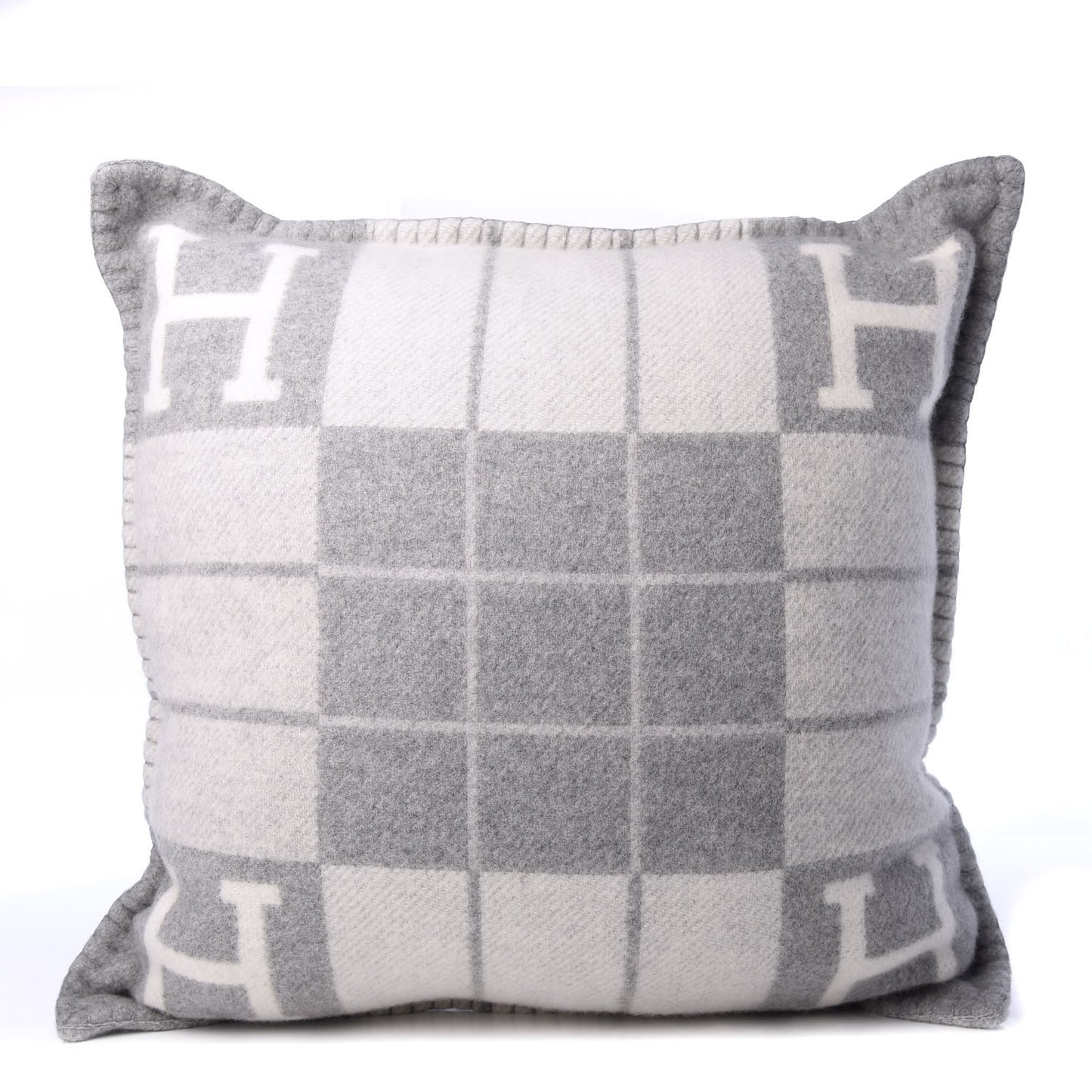 Wool Cashmere Avalon III Pillow PM Ecru Gris Clair